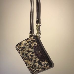 Cheetah print Coach Wristlet